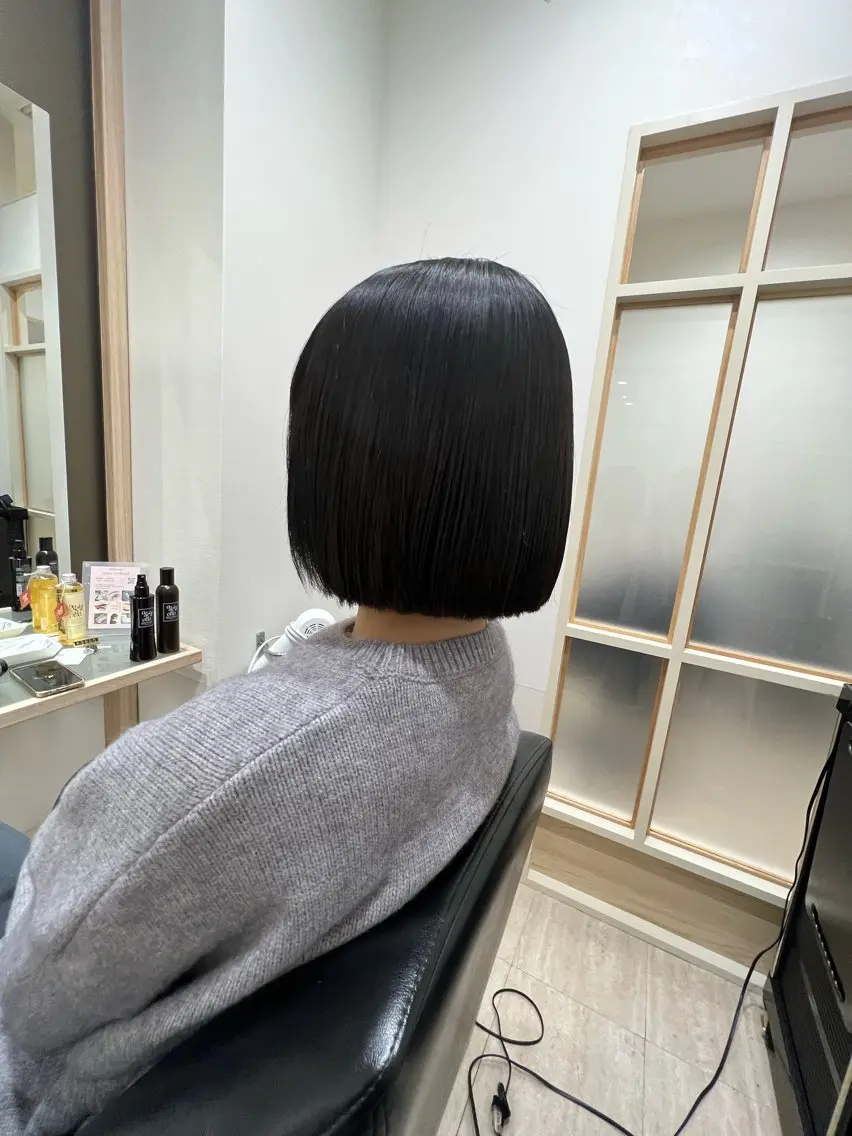 ショート 切りっぱなしボブ ボブ 髪質改善/レイヤー カット🩵Ami🩵のヘアスタイル