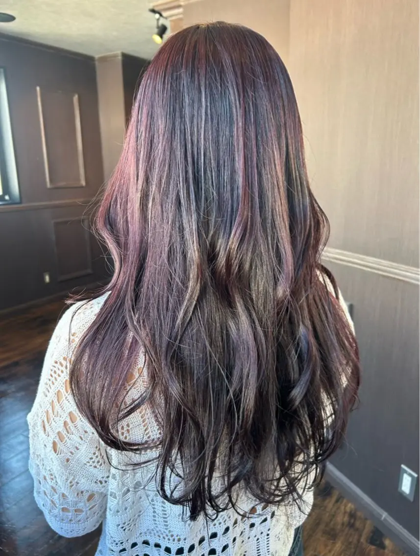 セミロング カラー パーマ ヘアアレンジ カット ヘアカラー トリートメント Rina🌷 ダメージレスカラーのヘアスタイル