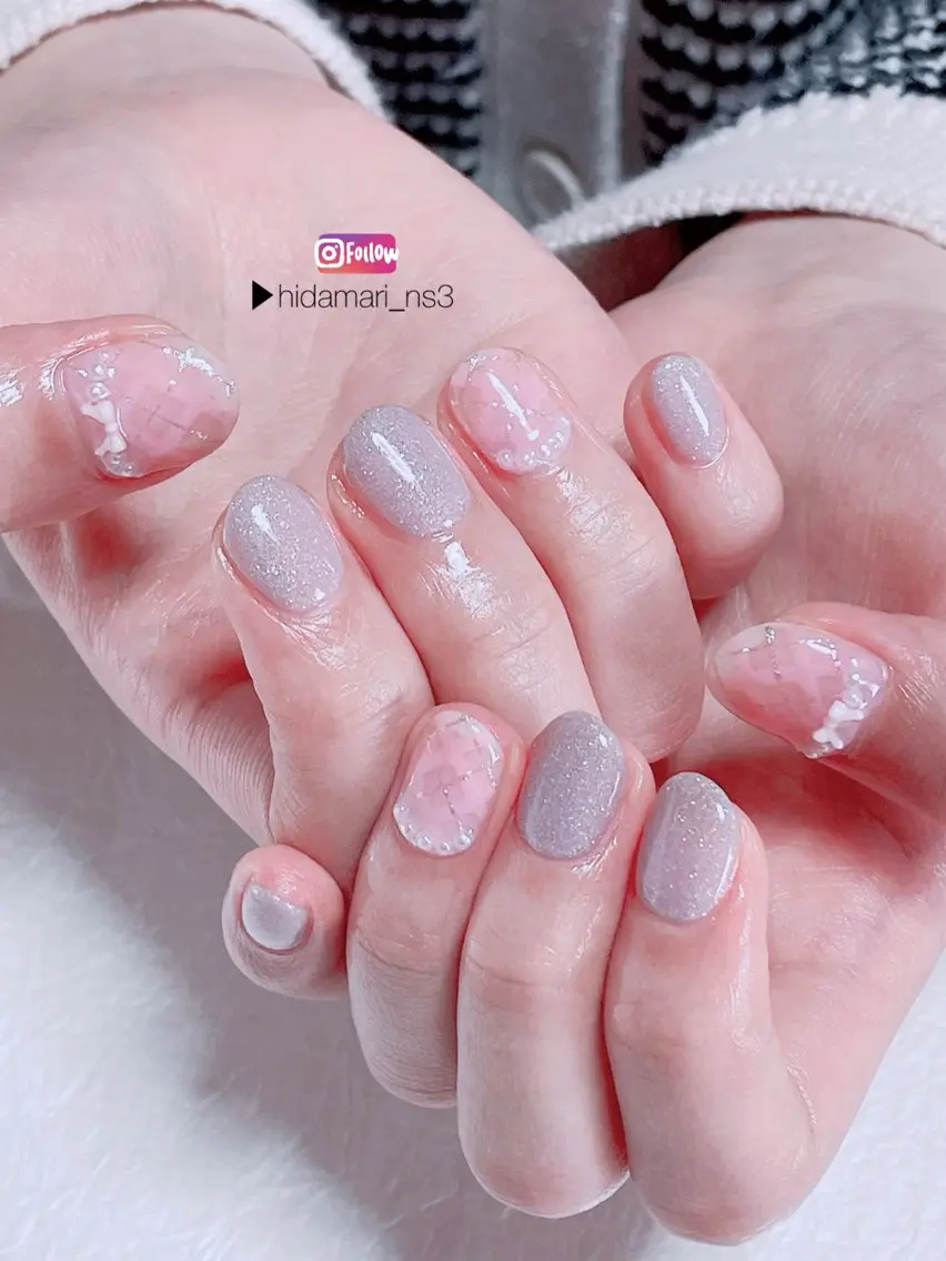 ネイル ピンク ハンドネイル NailSalon ひだまりのネイルデザイン