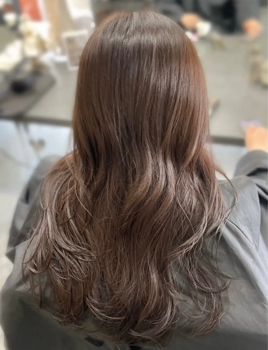 ロング カラー ブラウンカラー カット ヘアカラー トリートメント nico麻生 加賀谷 すみれのヘアスタイル