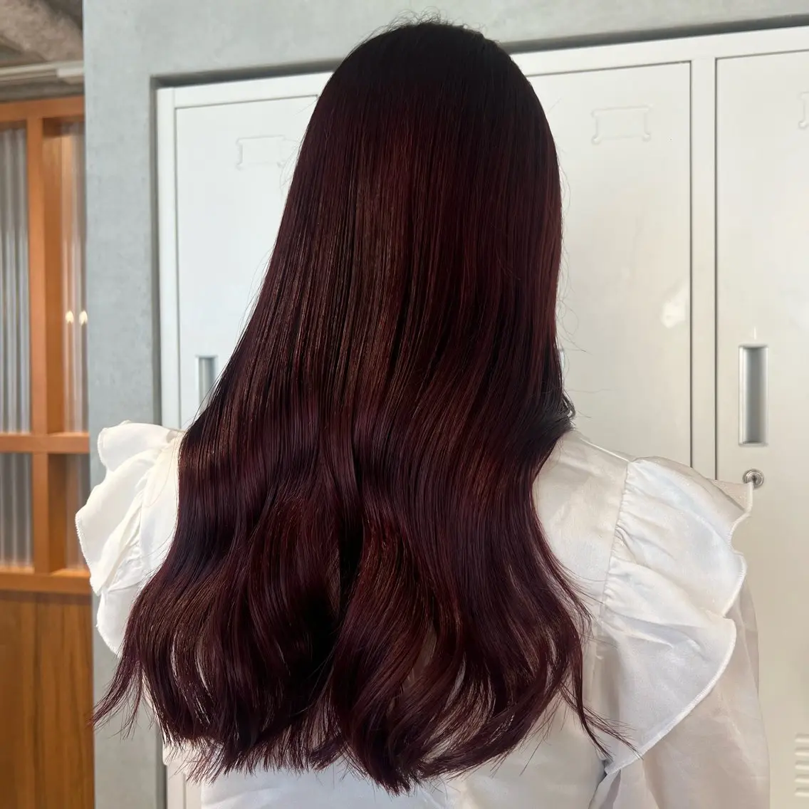 ロング カラー ブリーチ ブリーチなしカラー レッドカラー 🎀夏秋/レイヤー/ 透明感カラー🎀のヘアスタイル