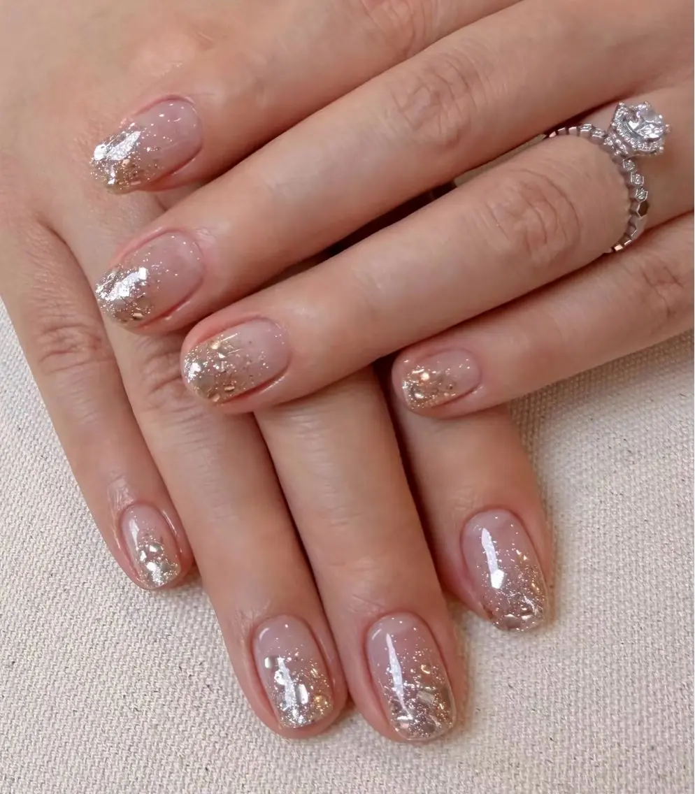 ラメグラデーション❤️💓💅🌈♥️  オフ無料の写真