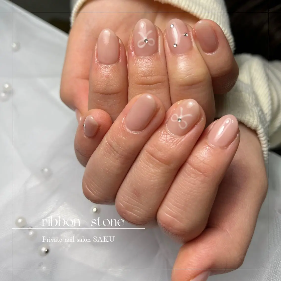 ネイル ニュアンスネイル シンプルネイル SAKU nail 作島茜のネイルデザイン