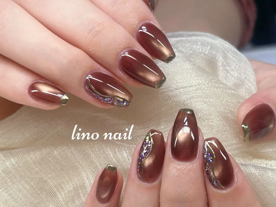 ネイル マグネットネイル ハンドネイル Lino Nailのネイルデザイン