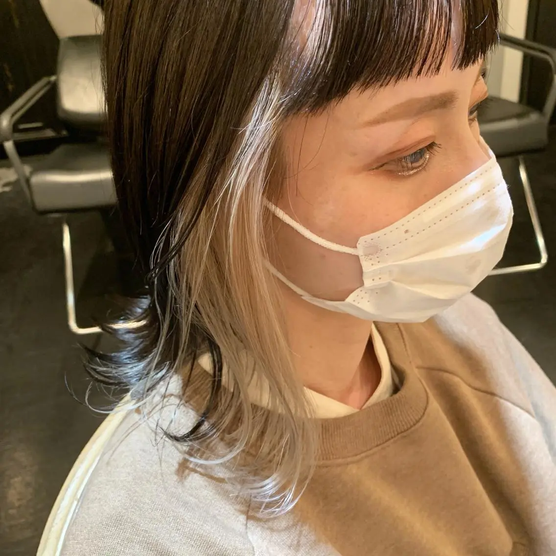 ミディアム カラー スダユーヤ 💫推しカラーウルフのヘアスタイル