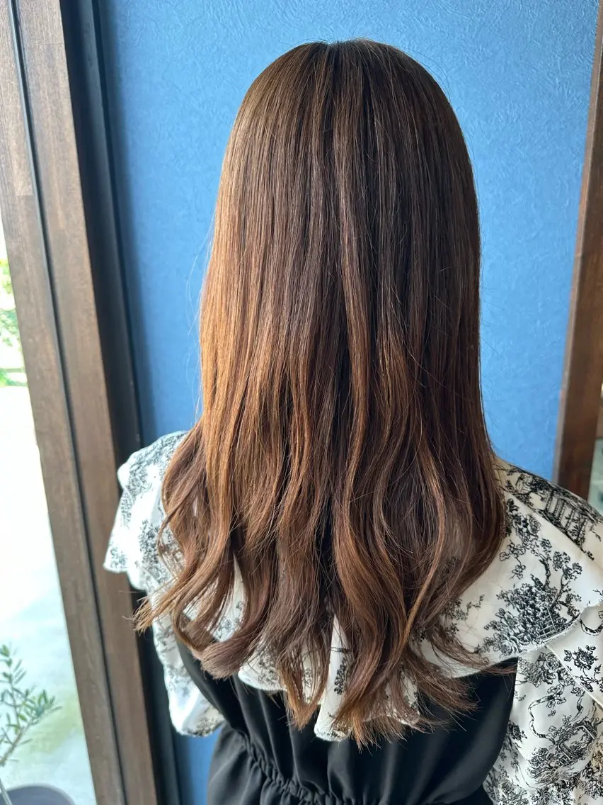 ロング カット ヘアカラー トリートメント 🎀Kubu🍀 Natsumu🎀のヘアスタイル