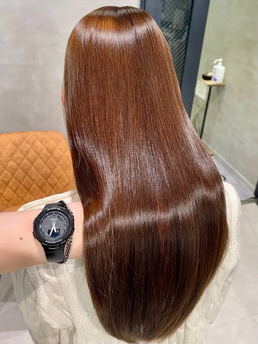 ロング カラー ヘアカラー うる艶カラー 顔周りカット♡ikuのヘアスタイル