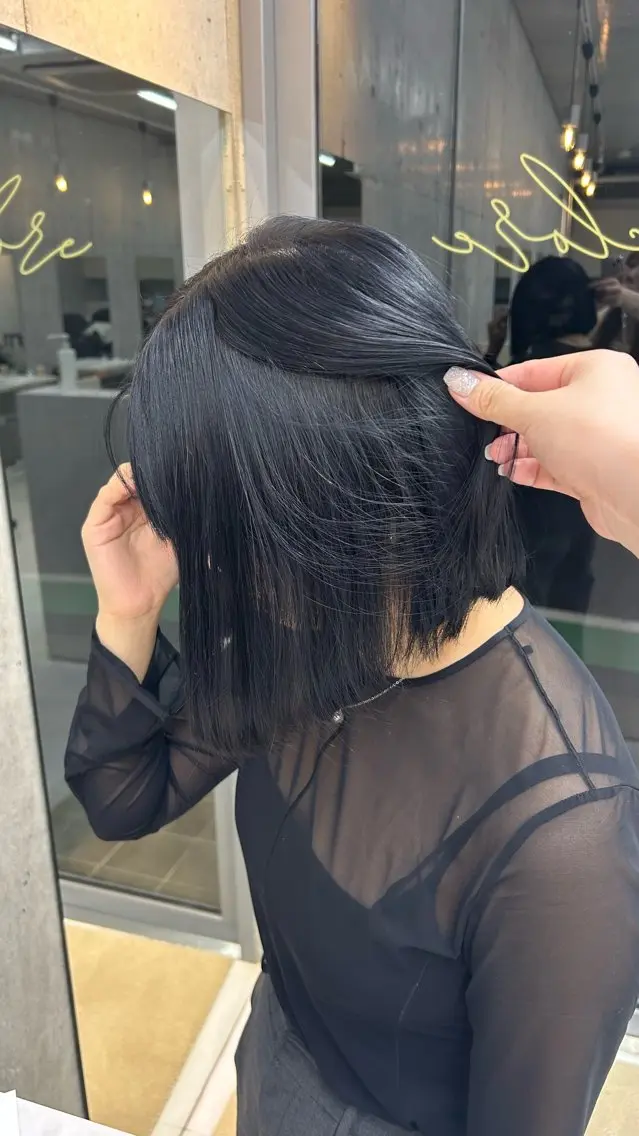 ショート ヘアカラー トリートメント LOE Yuuka/42🩵のヘアスタイル