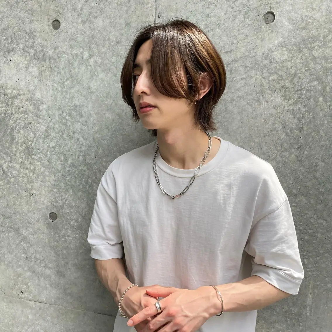 メンズ メンズウルフカット ウルフカット 銀座メンズ専門🖤 叶奈々のヘアスタイル