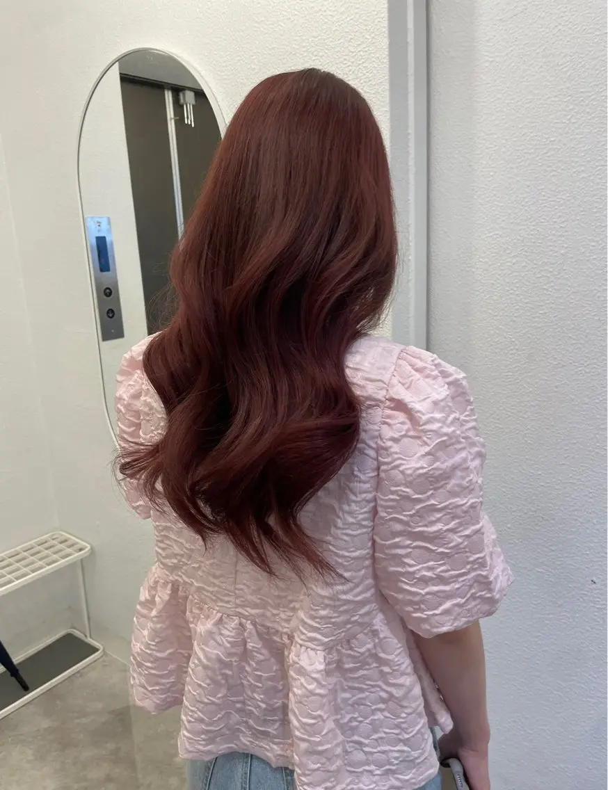 セミロング アッシュ 韓国風ヘア レイヤーカット 髙杉 心のヘアスタイル