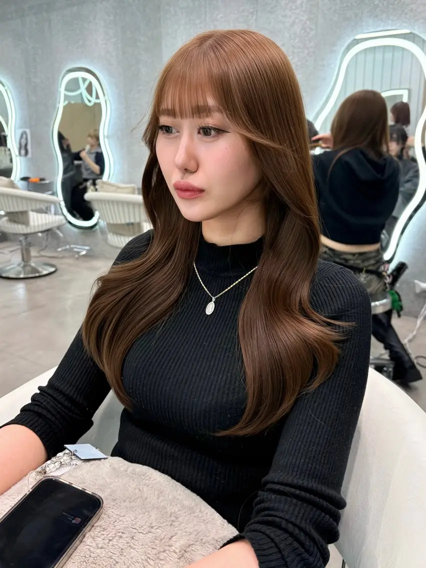 ロング カラー ヘアアレンジ アッシュ 黒髪 ブリーチ ブルーカラー ブルーブラック カット ヘアカラー トリートメント ヘアセット 大宮縮毛矯正🩵 レイヤー 佐藤和のヘアスタイル