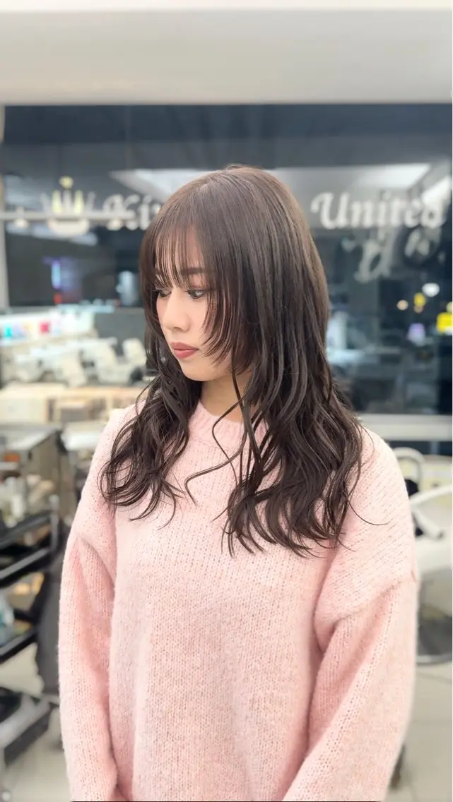 セミロング カラー ブラウンカラー 透明感カラー 顔周りカット カット ヘアカラー トリートメント 🧡髪質改善💛 🌸SAKURA🌸のヘアスタイル