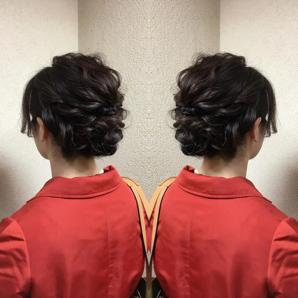 ミディアム カラー ヘアアレンジ G LUX 清水のマツエク・マツパデザイン