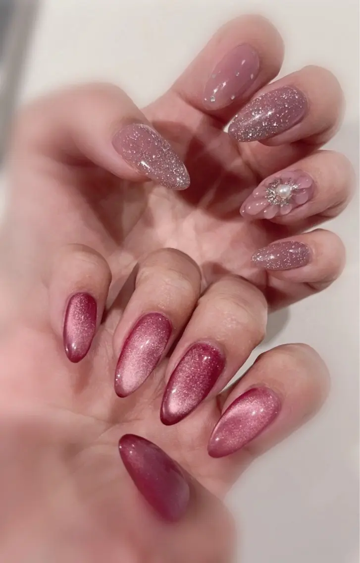 ネイル フラッシュネイル ぷっくりネイル ek.nail⭐︎ kanaのネイルデザイン