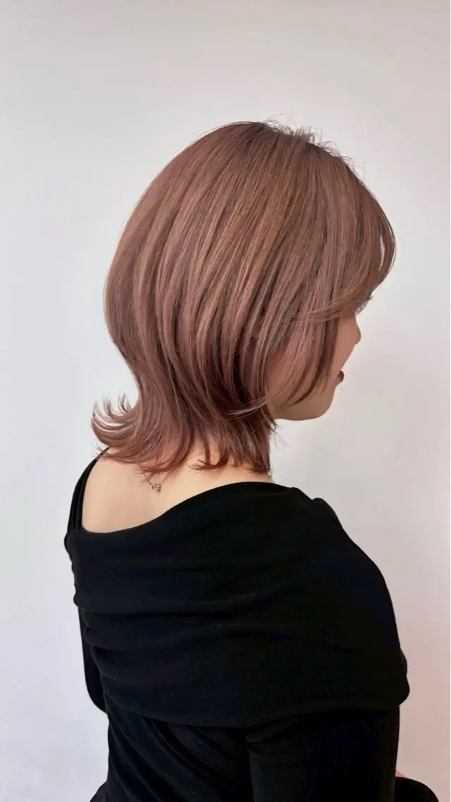 ミディアム カット ヘアカラー 松山 聖奈🤍 カットモデル募集中❕のヘアスタイル