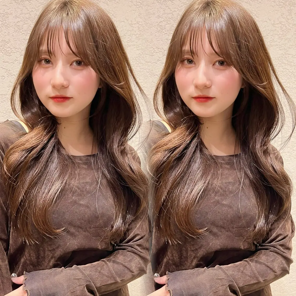 ロング カラー 似合わせカット カット ヘアカラー トリートメント レイヤー/髪質改善 Lond ambreのヘアスタイル