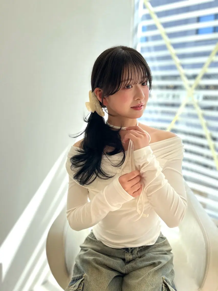 セミロング トリートメント カット ヘアカラー トリートメント ♥️褒められ艶髪× 髪質改善/佑珠♥️のヘアスタイル