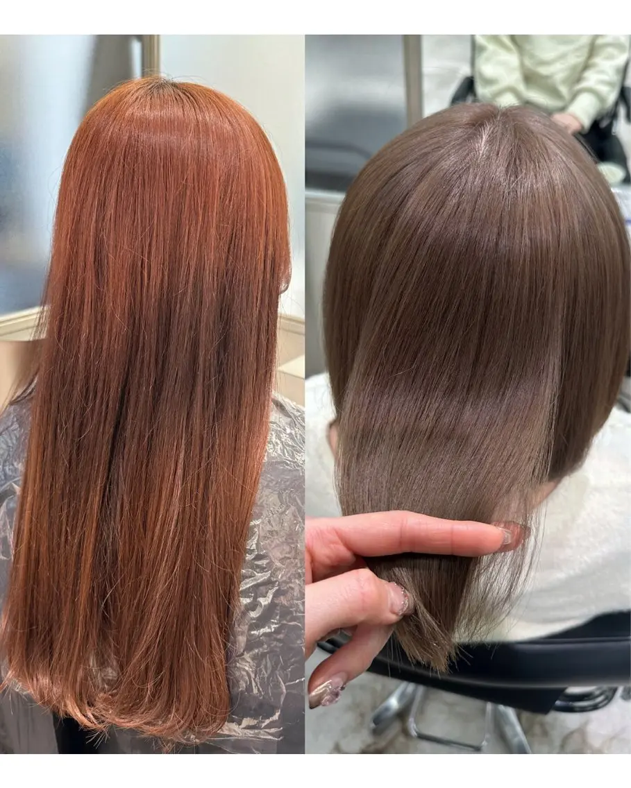 ショート カラー ベージュカラー 透明感カラー iroha半個室 大阪/ボブ/縮毛矯正のヘアスタイル