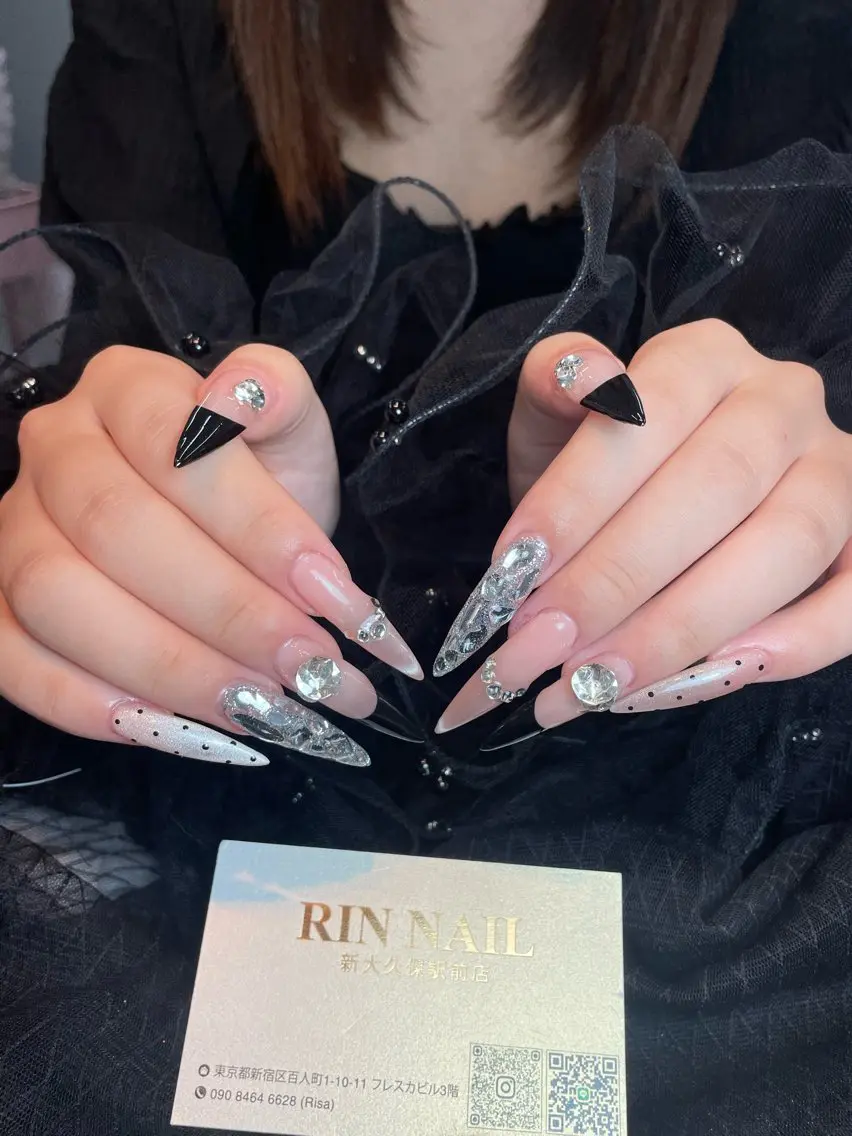 ネイル アートネイル フレンチネイル ジェルネイル 韓国ネイル ミラーネイル Rin Nail 新大久保店のネイルデザイン