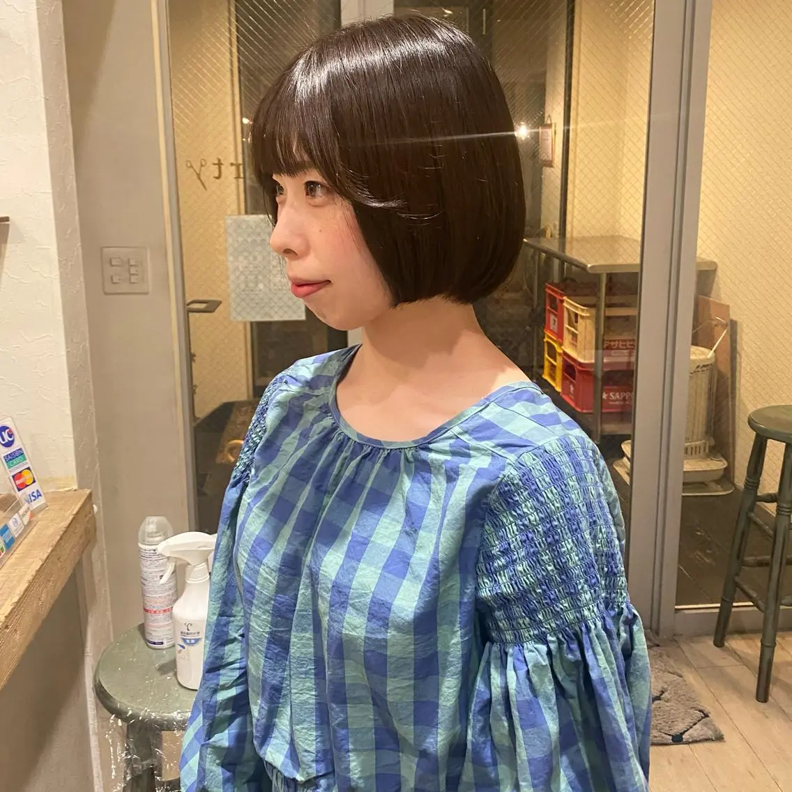 ショート カラー ブラウンカラー ダークブラウン カット ヘアカラー トリートメント SiLO yuri andoのヘアスタイル