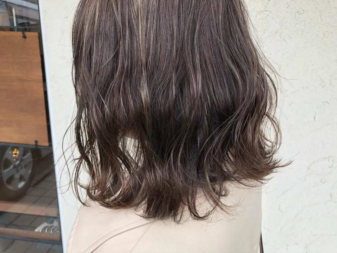 ミディアム カラー ヘアカラー トリートメント ヘアセット 艶髪育成サロン 京橋　shinのヘアスタイル