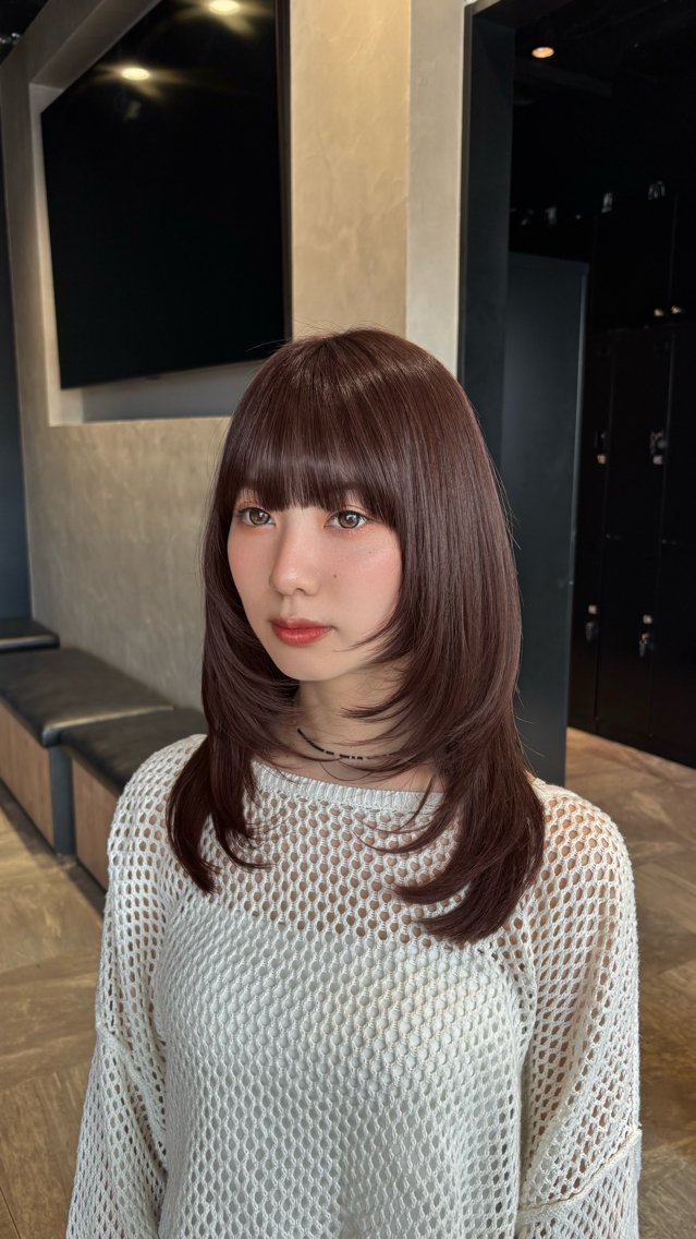 セミロング カラー ヘアカラー トリートメント 艶髪カラー/透明感/ 髪質改善/YUIKOのヘアスタイル
