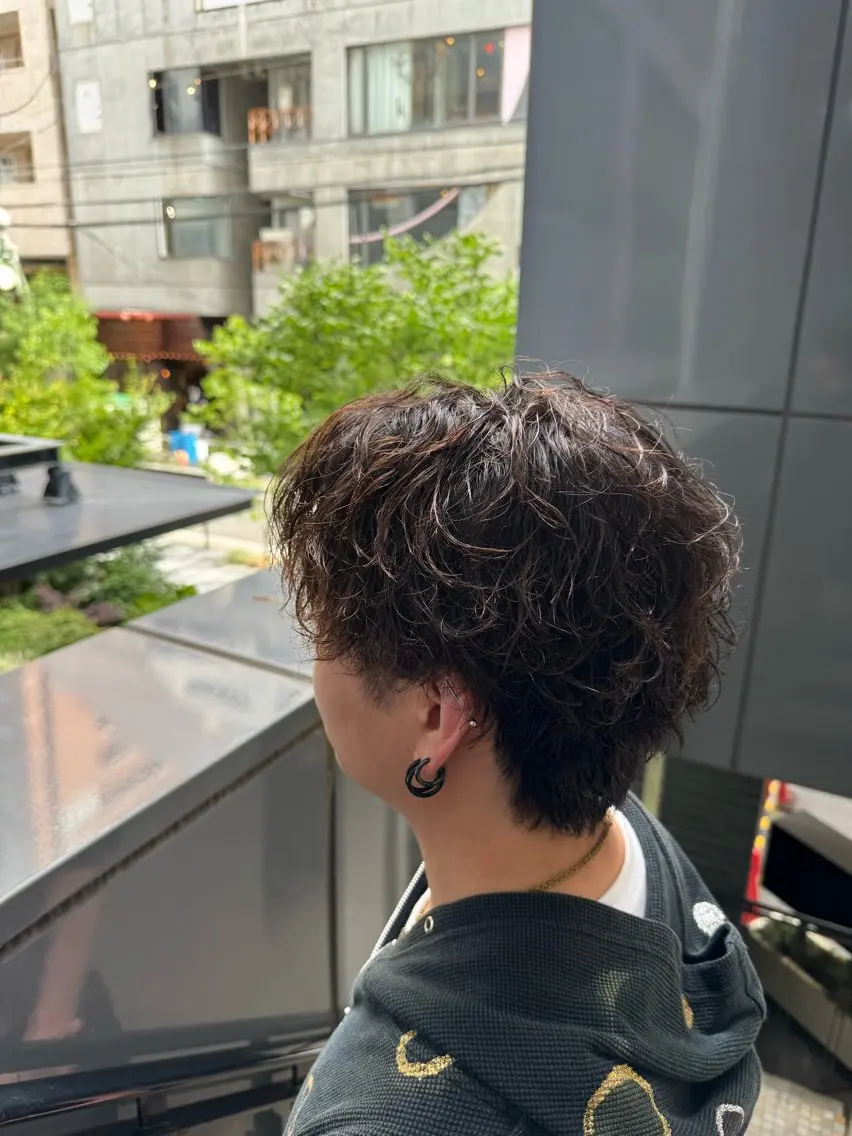 カラー メンズ カット パーマ 河野 悠のヘアスタイル
