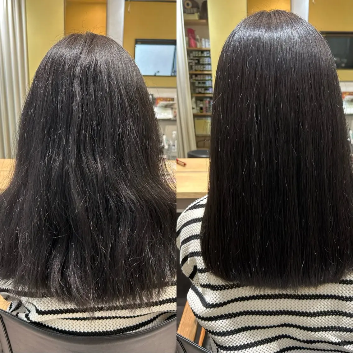 ロング パーマ カット 縮毛矯正 トリートメント hubhair レイヤー/透明感のヘアスタイル
