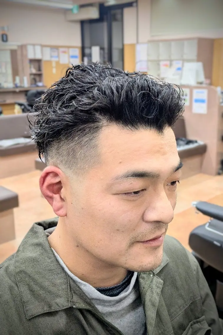 ショート パーマ 理容プラージュ燕三条 福井のヘアスタイル