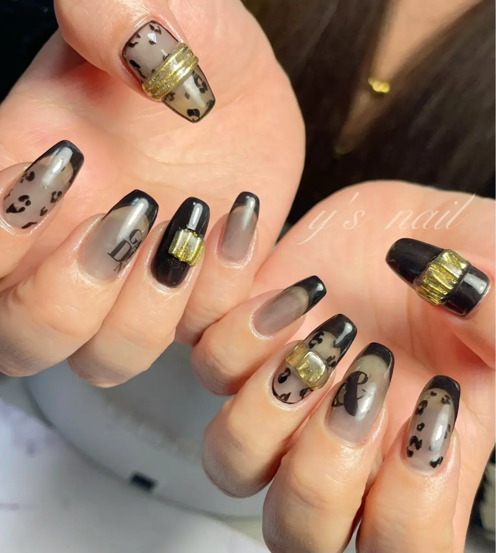 ネイル アニマル柄 ハンドネイル y’s nail ✧ゆきのネイルデザイン