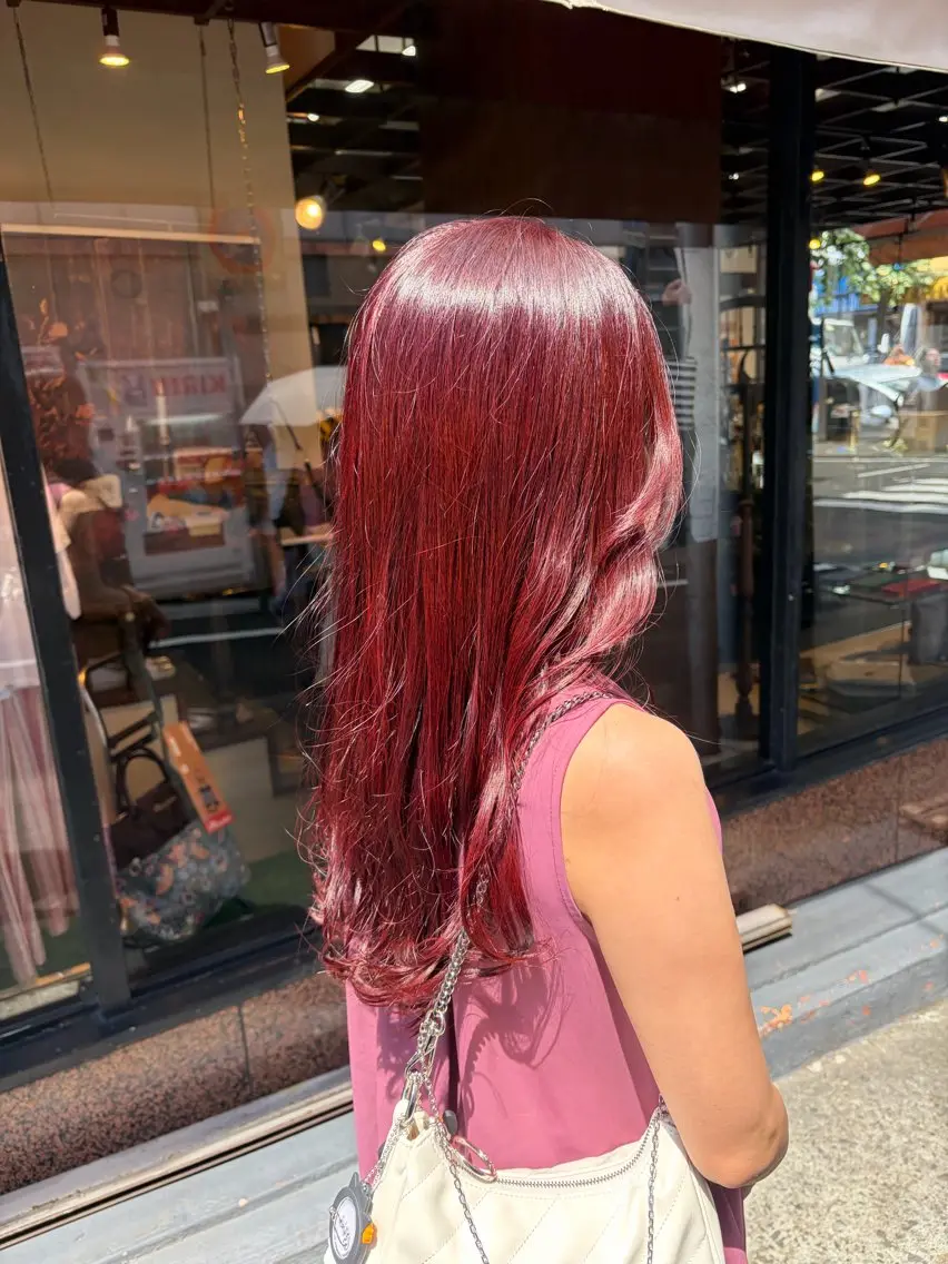 セミロング カラー カット ヘアカラー トリートメント 下河 宗太のヘアスタイル