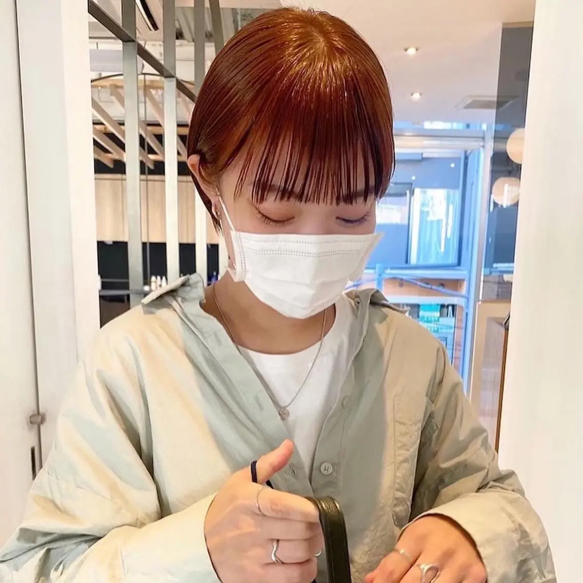 ショート カラー 🤎ono/ 切りっぱなしボブ🤎のヘアスタイル