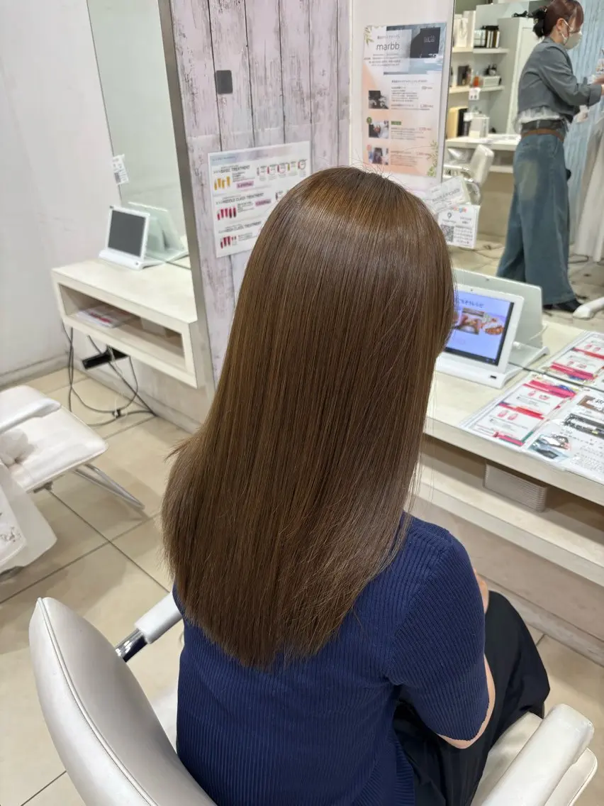 セミロング カラー ヘアカラー トリートメント 🎀ゆい🎀 髪質改善カラー🎀のヘアスタイル