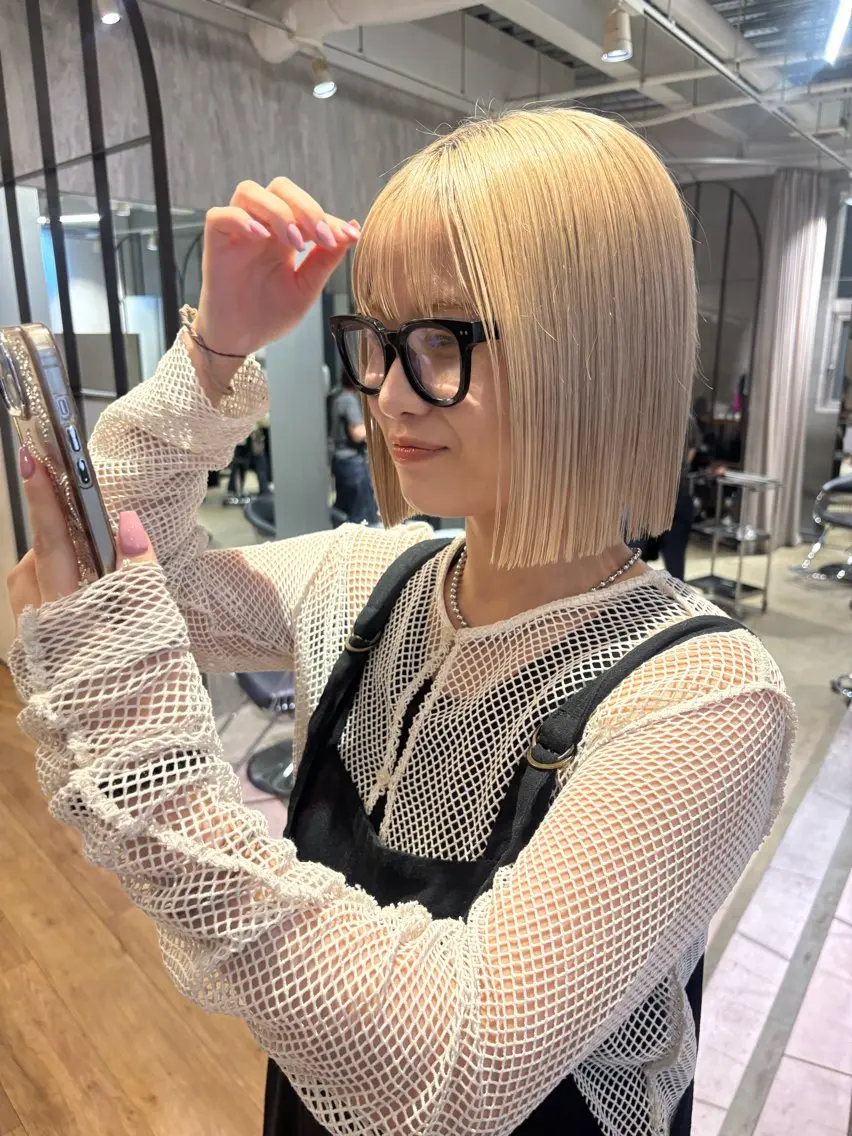 ショート カット トリートメント 西田  美侑/ 前髪・顔周りカットのヘアスタイル