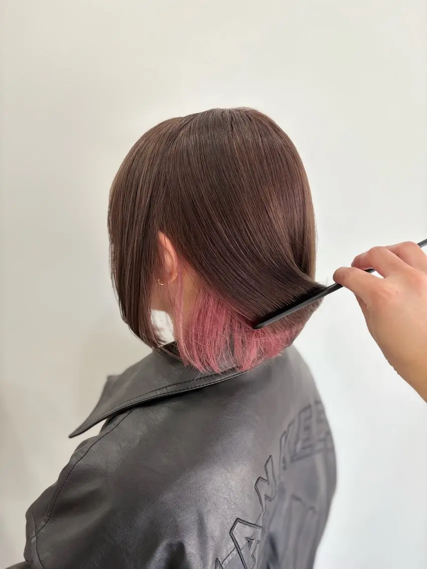 ブリーチありWカラーor複雑履歴(デザインカラー限定)ハイライト、インナーカラー、グラデーションカラー、ルーツカラー等の写真