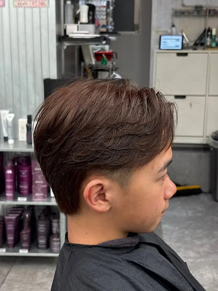 ミディアム カラー パーマ メンズ カット ヘアカラー トリートメント ヘアセット 🔥最強メンズ特化/ パーマの達人🔥風見のヘアスタイル