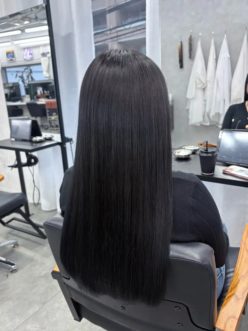 ロング 縮毛矯正 カット ヘアカラー LIV My【マイ】 髪質改善/箕面のヘアスタイル