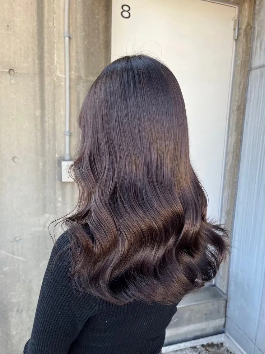 ロング カラー カット ヘアカラー トリートメント 表参道/透明感カラー /暗髪/ジュキヤのヘアスタイル