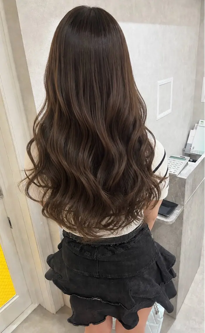 ロング カラー カット ヘアカラー トリートメント 🩵新宿ダブルカラー 🩵エクステのヘアスタイル