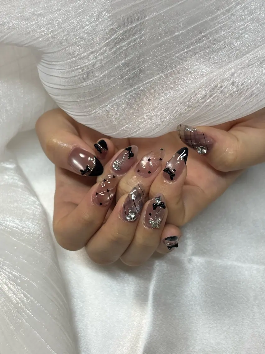 ネイル 持ち込み アイ❤️ カールのネイルデザイン