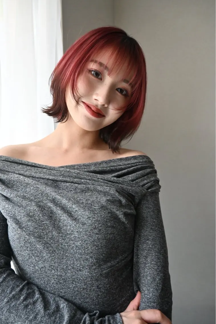 ミディアム カット ヘアカラー 【髪質改善✨】 sanaのヘアスタイル