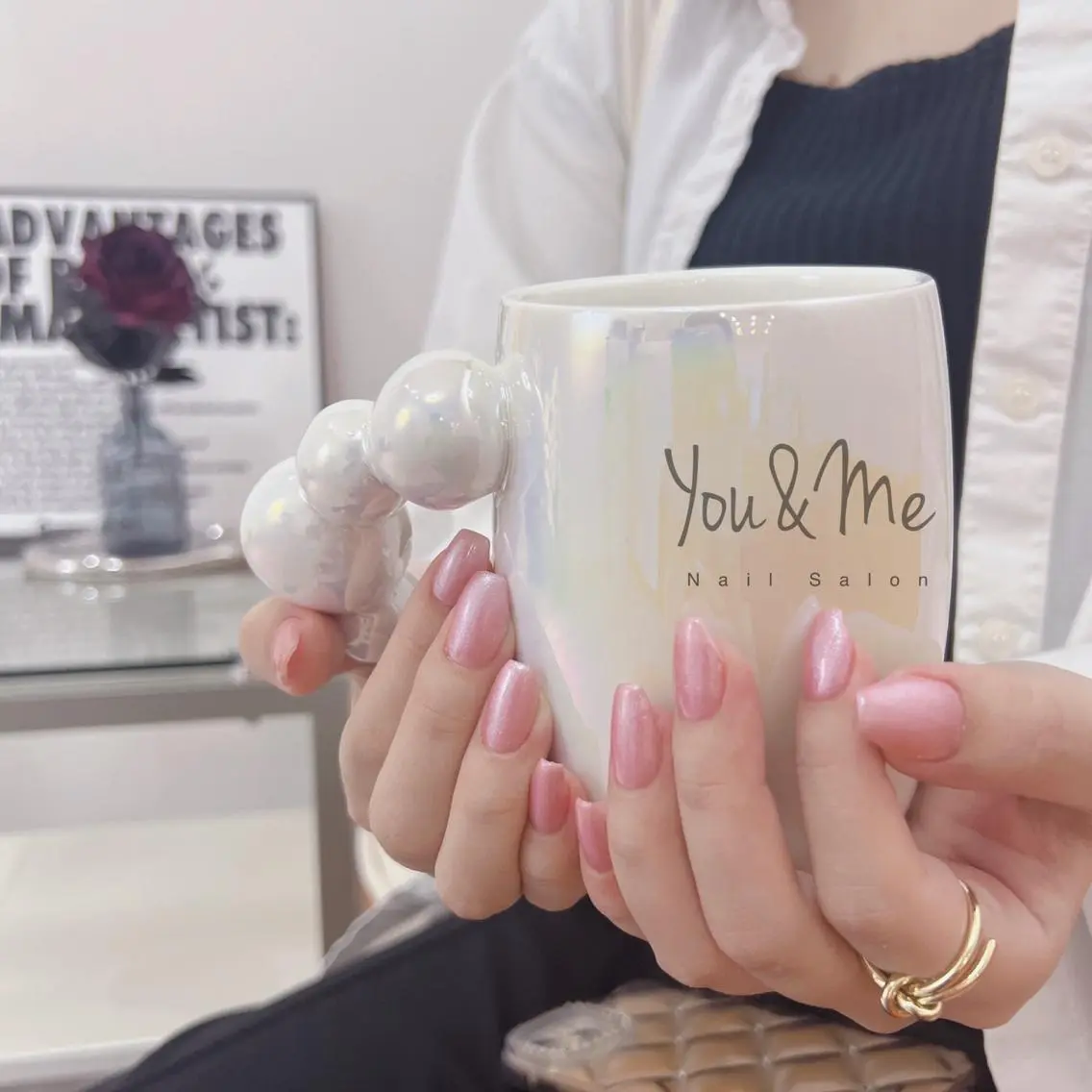 ネイル アートネイル フラッシュネイル フレンチネイル ジェルネイル ガラスフレンチ You&Me Yukiのネイルデザイン