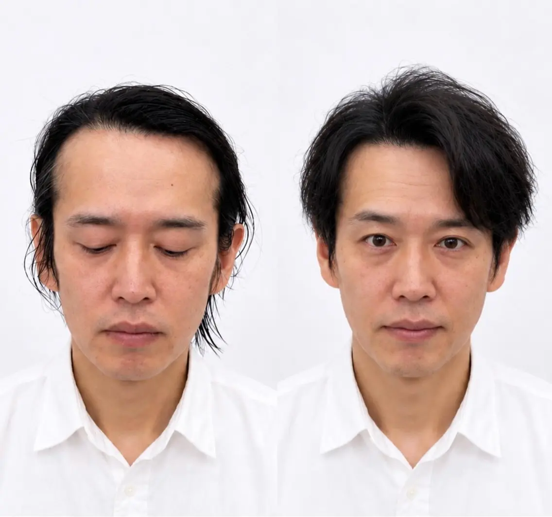 スタンダードカット+低刺激カラーの写真