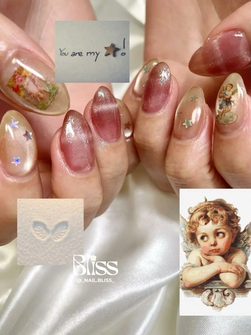 ネイル 氷ネイル・うるうるネイル マグネットネイル ハンドネイル NAIL BLISSのネイルデザイン