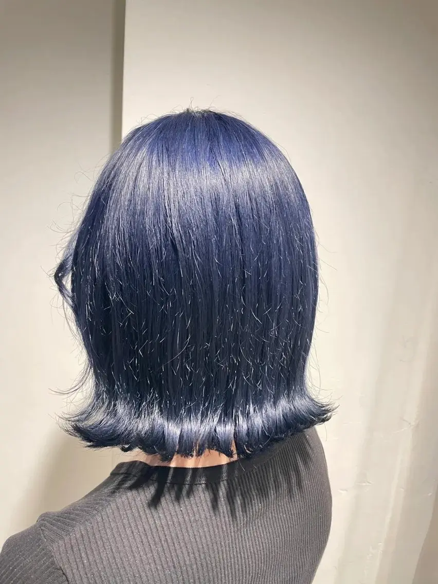 ロング カラー ブルーカラー ネイビーカラー ラベンダー💜 グレージュ🩶のヘアスタイル
