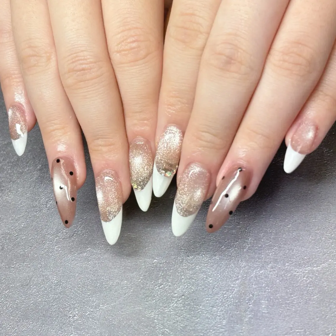 ネイル 長さ出し 持ち込み NailSalon LuireAZUSAのネイルデザイン