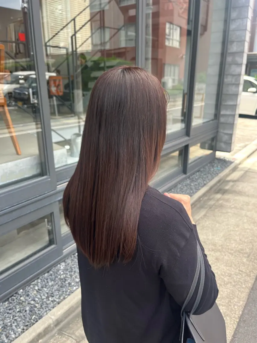 ロング カラー 杉村 南海のヘアスタイル