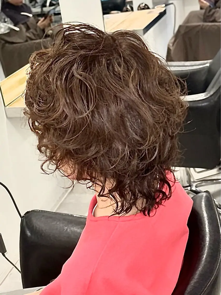 ミディアム パーマ カット パーマ トリートメント ヘッドスパ 久次米智人/艶/美髪 /透明感カラーのヘアスタイル