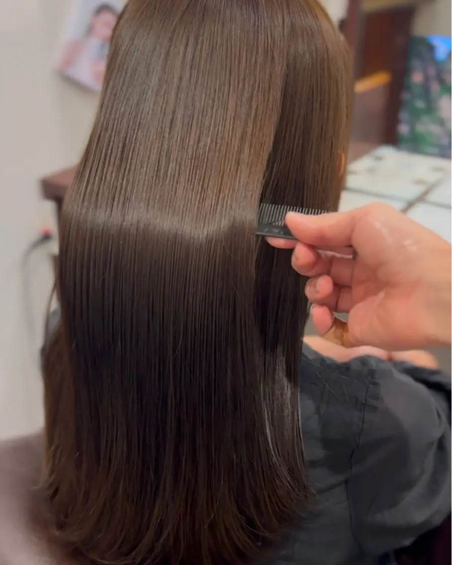 ロング ヘアカラー トリートメント 【髪質改善🌹】 圧倒的艶髪✨宮島健吾のヘアスタイル