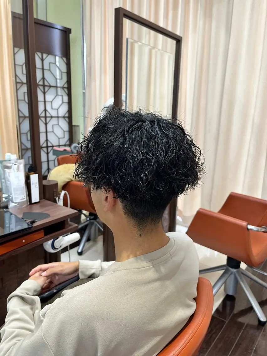 ショート パーマ メンズ マッシュ メンズパーマ ツイストスパイラルパーマ 刈り上げ スパイラルパーマ 🧊メンズ特化🧊 高木航希のヘアスタイル